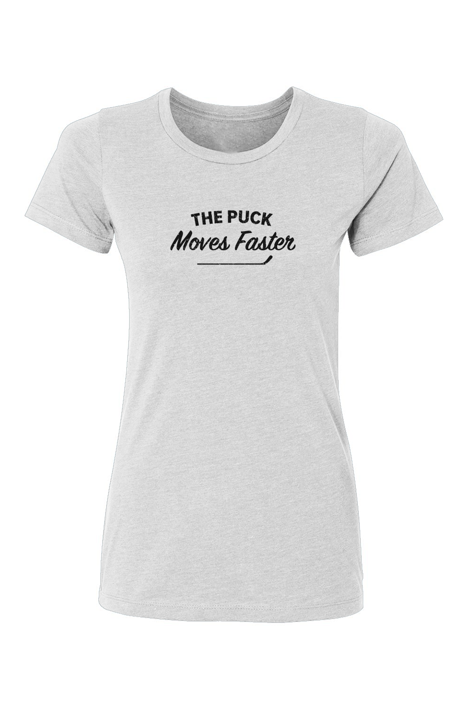 Barn Babe The Puck Moves Faster Tee White | Barn Garb Hockey Threads
