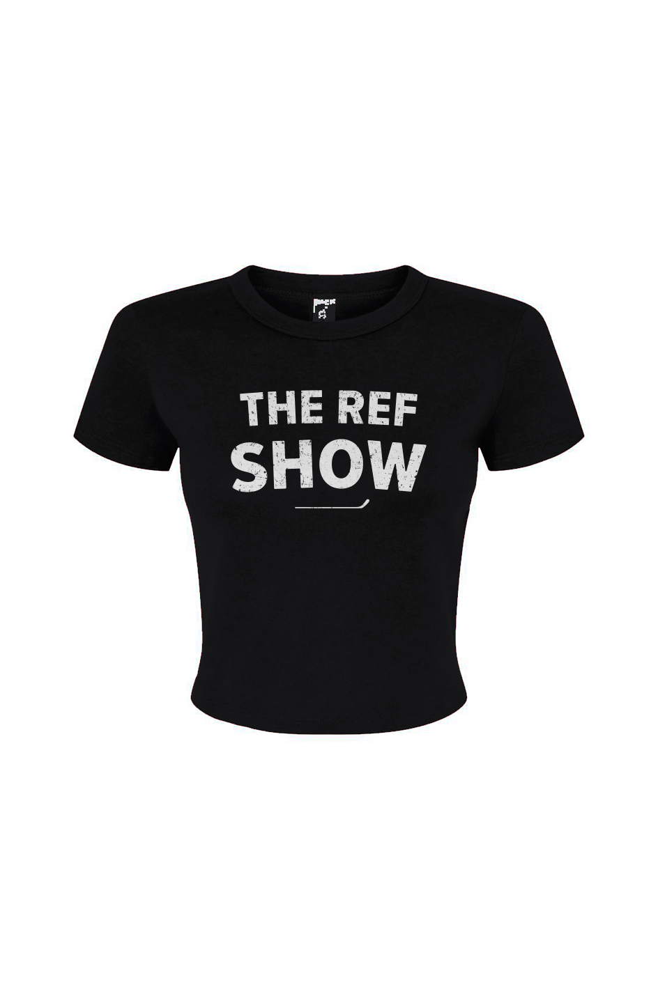 Barn Babe The Ref Show Baby Tee Black | Barn Garb Hockey Threads
