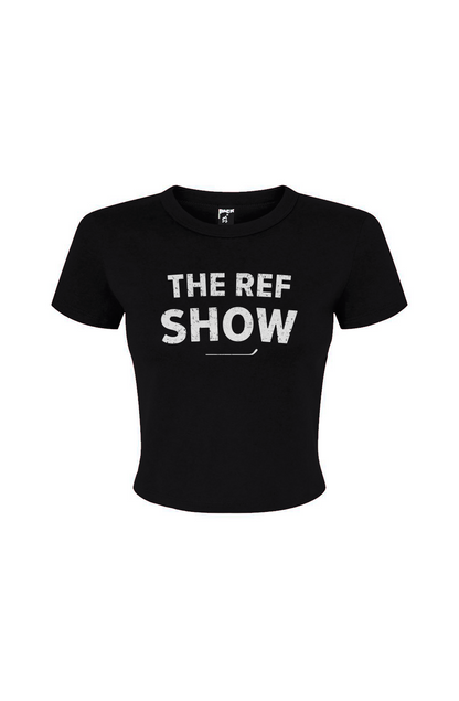 Barn Babe The Ref Show Baby Tee Black | Barn Garb Hockey Threads