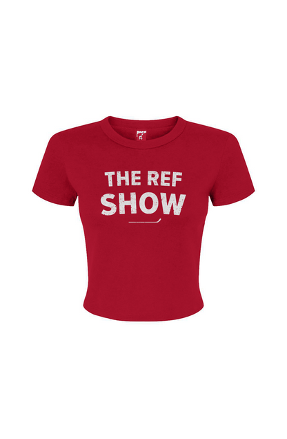 Barn Babe The Ref Show Baby Tee Red | Barn Garb Hockey Threads