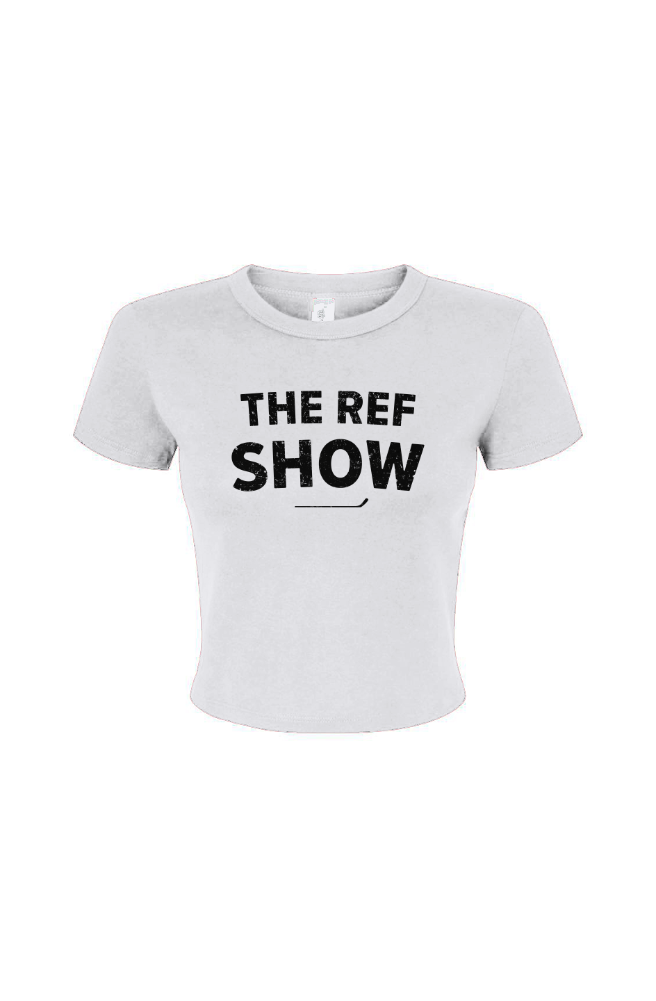 Barn Babe The Ref Show Baby Tee White | Barn Garb Hockey Threads
