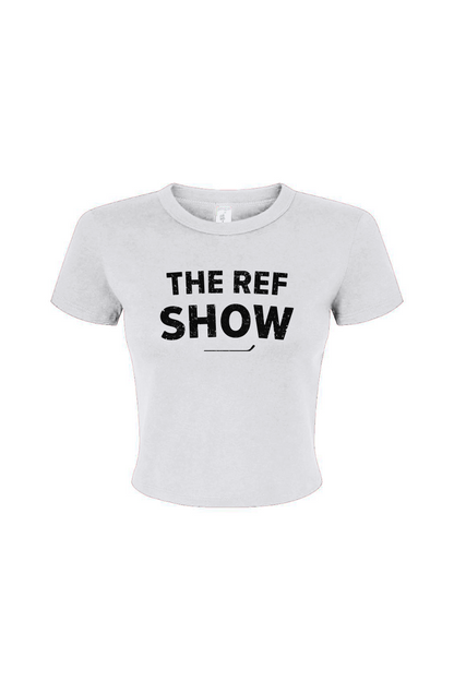 Barn Babe The Ref Show Baby Tee White | Barn Garb Hockey Threads