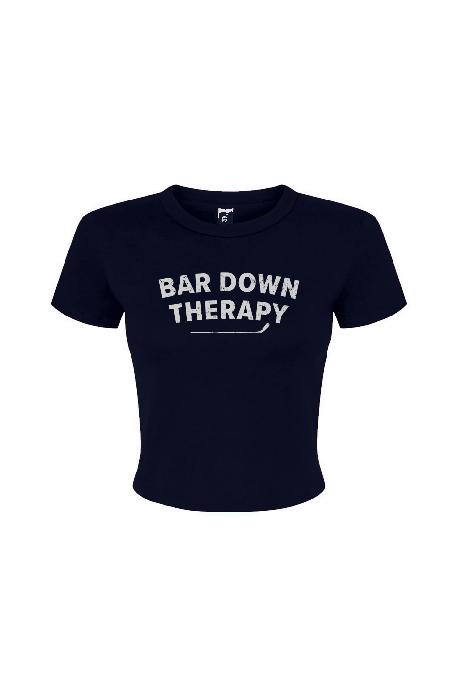 Barn Babe Therapy Baby Tee Navy Blue | Barn Garb Hockey Threads