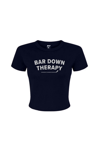 Barn Babe Therapy Baby Tee Navy Blue | Barn Garb Hockey Threads