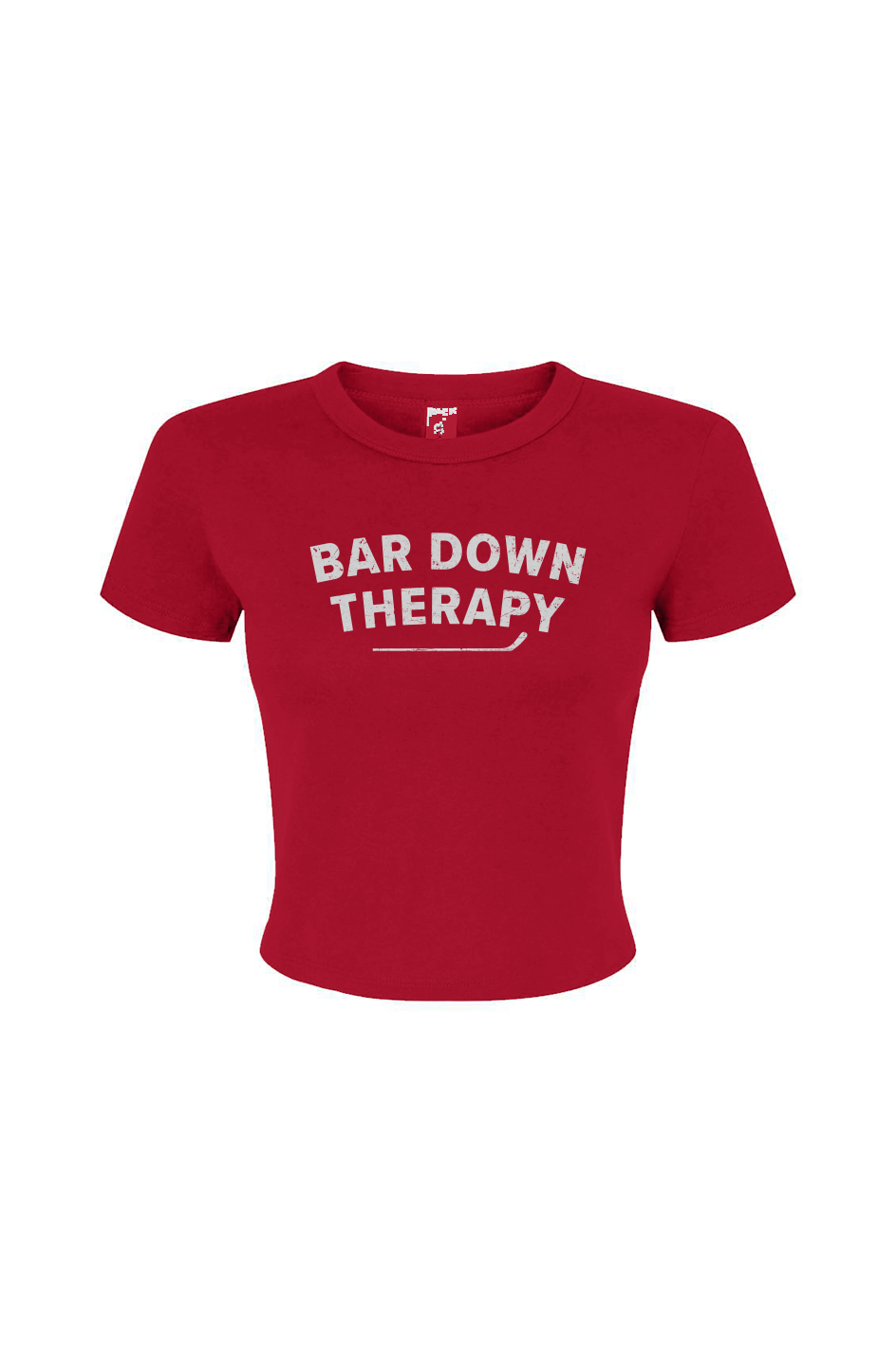 Barn Babe Therapy Baby Tee Red | Barn Garb Hockey Threads
