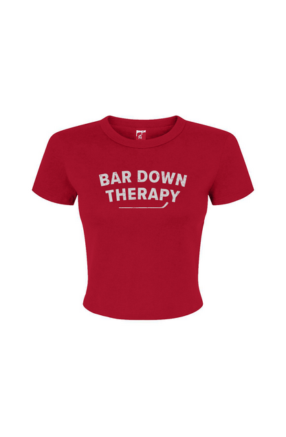 Barn Babe Therapy Baby Tee Red | Barn Garb Hockey Threads