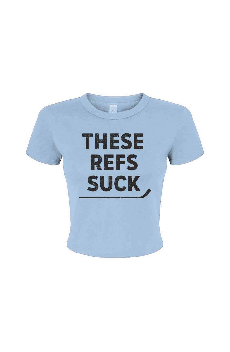 Barn Babe These Refs Suck Baby Tee Baby Blue | Barn Garb Hockey Threads