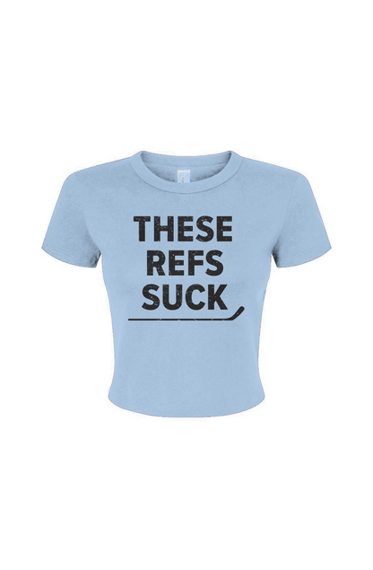 Barn Babe These Refs Suck Baby Tee Baby Blue | Barn Garb Hockey Threads