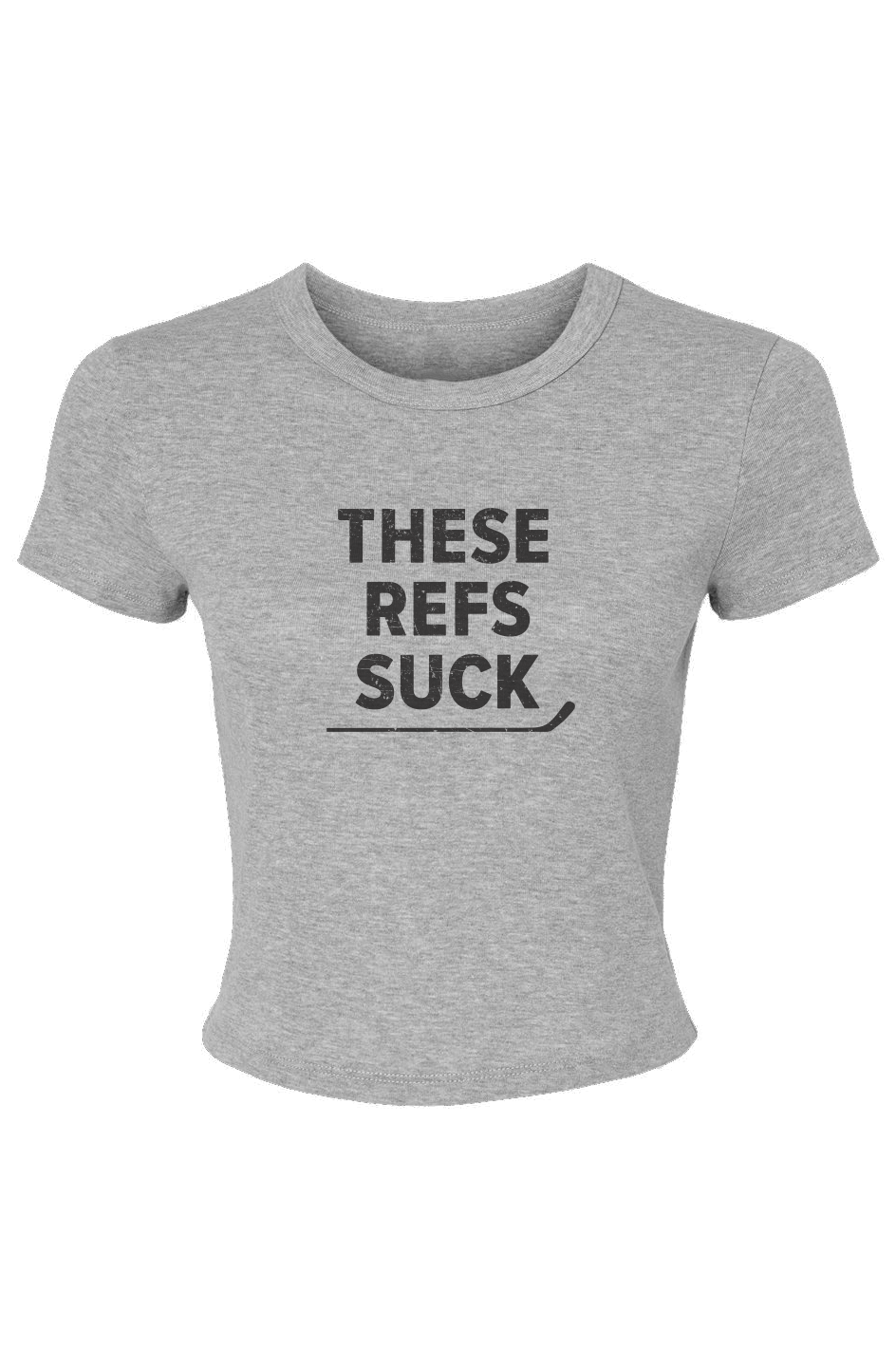 Barn Babe These Refs Suck Baby Tee Grey | Barn Garb Hockey Threads