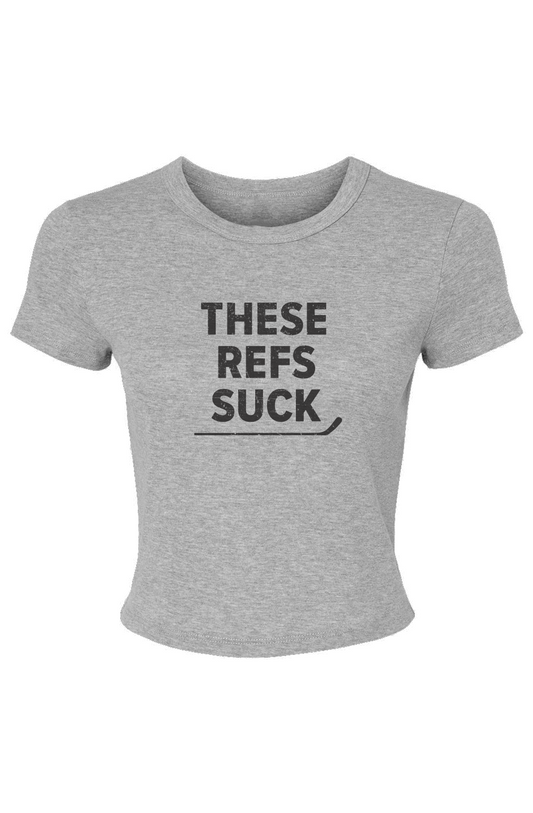 Barn Babe These Refs Suck Baby Tee Grey | Barn Garb Hockey Threads