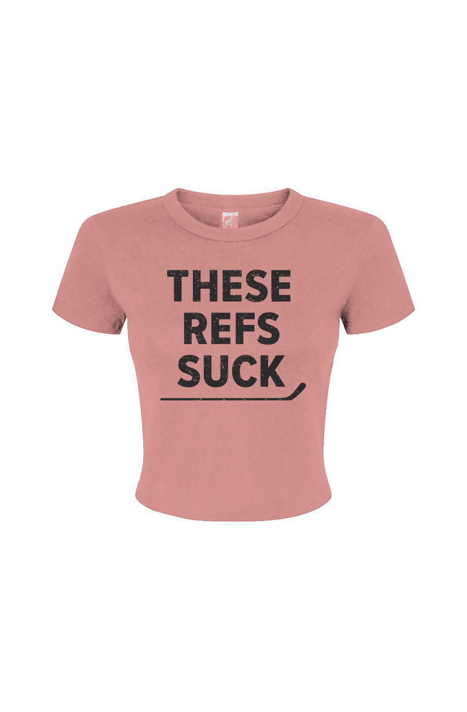 Barn Babe These Refs Suck Baby Tee Pink | Barn Garb Hockey Threads