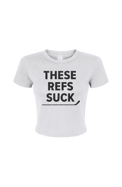Barn Babe These Refs Suck Baby Tee 
White | Barn Garb Hockey Threads