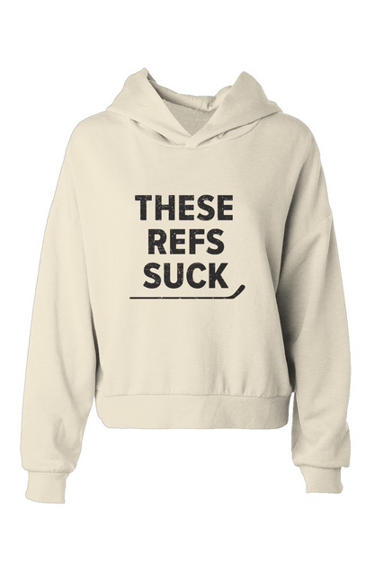 Barn Babe These Refs Suck Hip Height Hoodie Bone | Barn Garb Hockey Threads