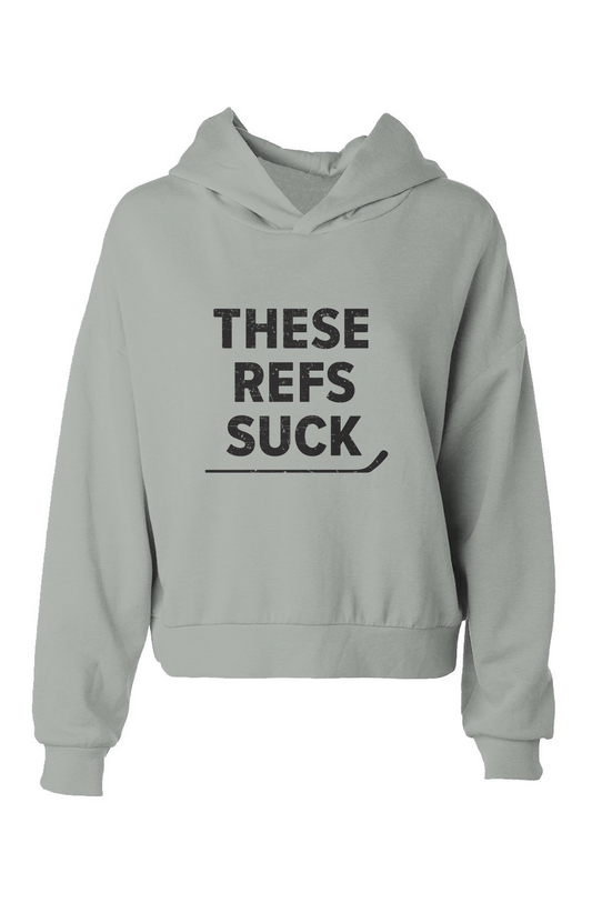 Barn Babe These Refs Suck Hip Height Hoodie Sage | Barn Garb Hockey Threads