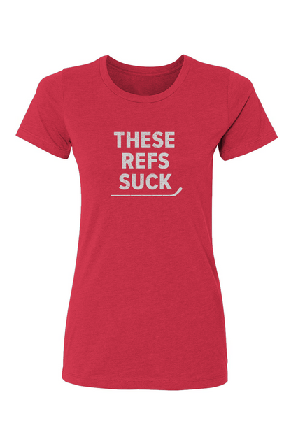 Barn Babe These Refs Suck Tee Red | Barn Garb Hockey Threads