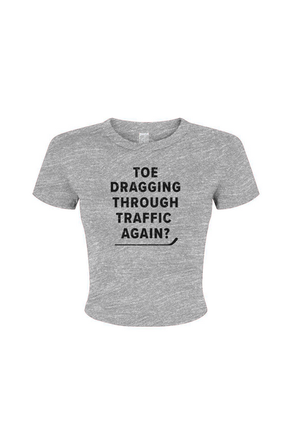 Barn Babe Traffic Baby Tee Grey | Barn Garb Hockey Threads