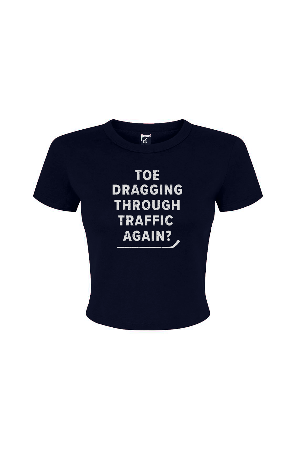 Barn Babe Traffic Baby Tee Navy Blue | Barn Garb Hockey Threads