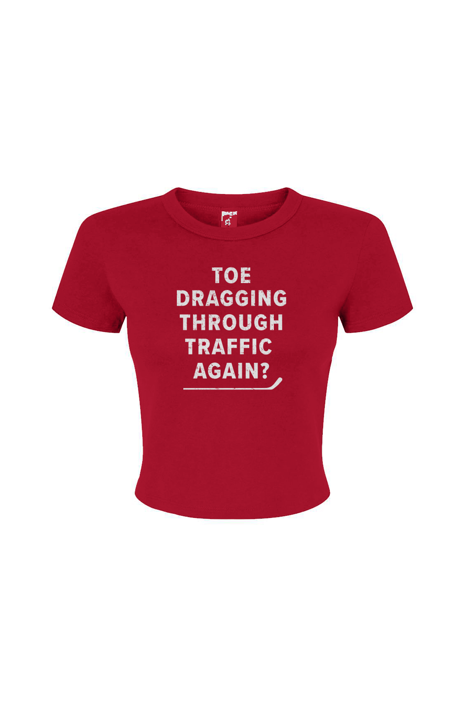 Barn Babe Traffic Baby Tee Red | Barn Garb Hockey Threads