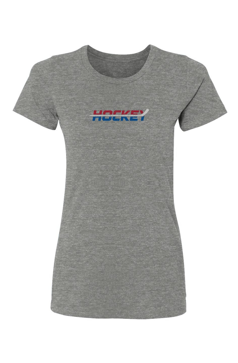 Barn Babe USA Patriotic Hockey Tee Grey | Barn Garb Hockey Threads