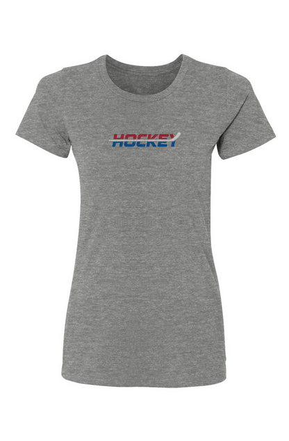 Barn Babe USA Patriotic Hockey Tee Grey | Barn Garb Hockey Threads
