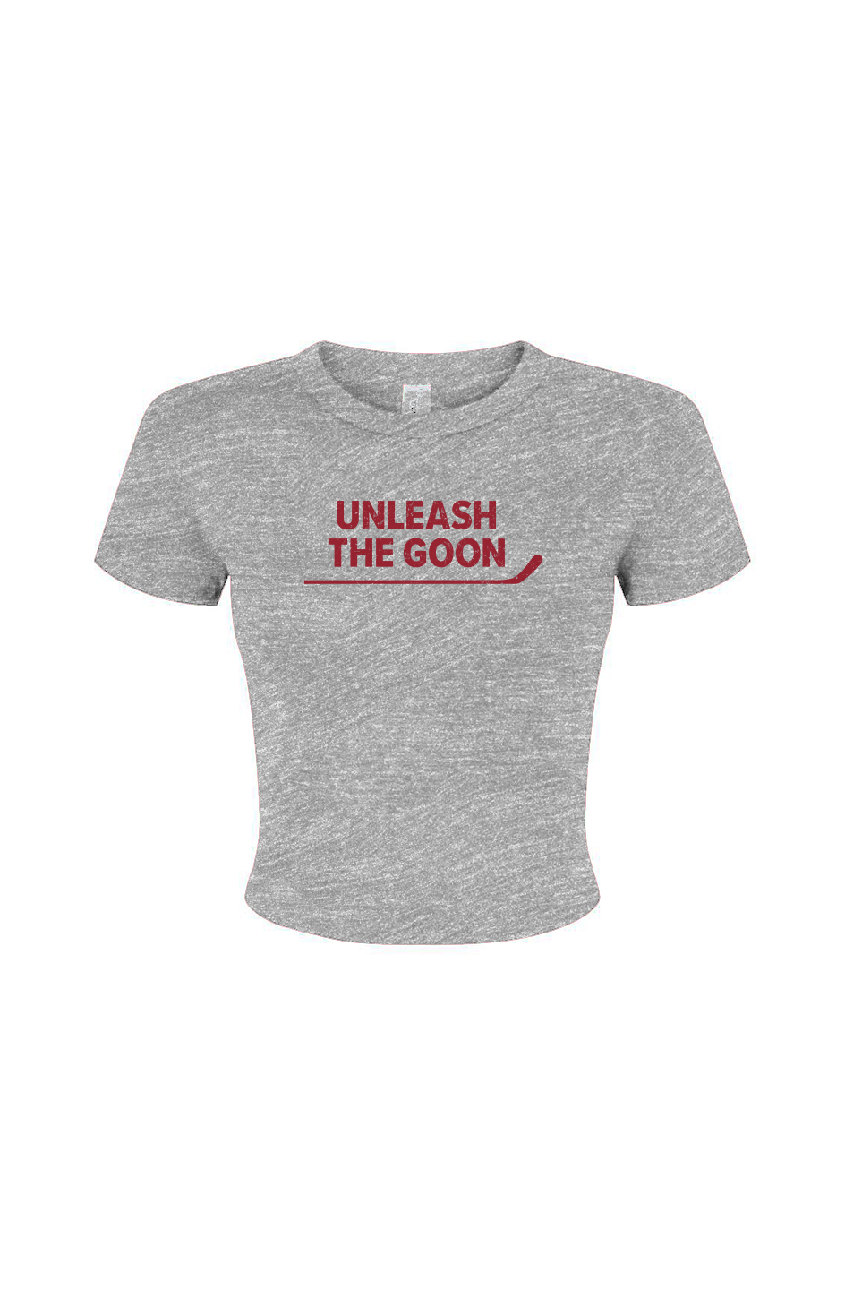 Barn Babe Unleash the Goon Baby Tee Grey | Barn Garb Hockey Threads