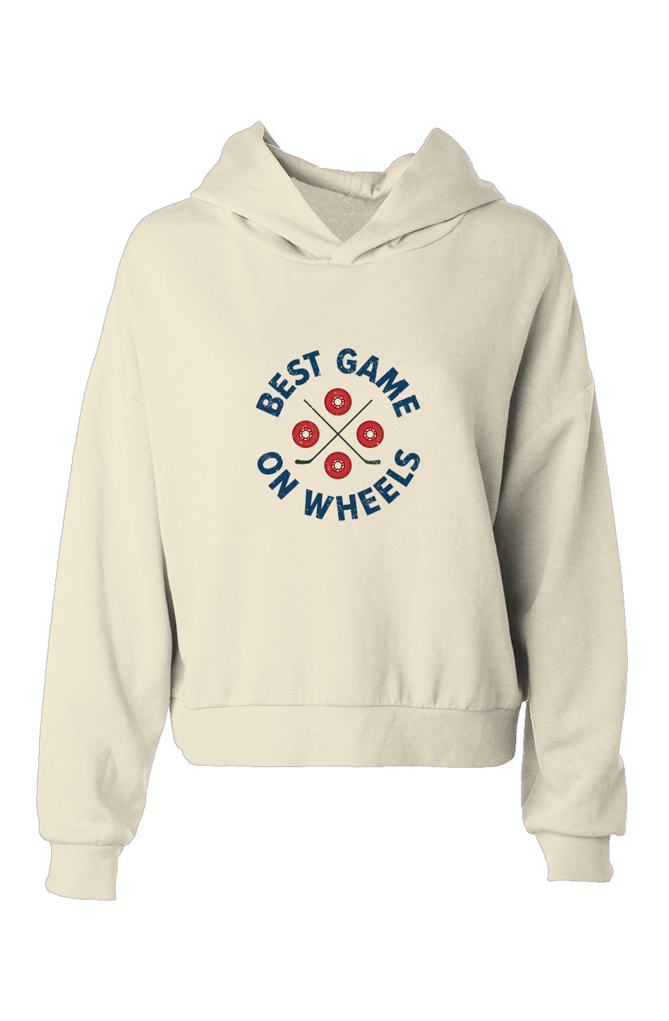 Barn Babe Wheels and Sticks Hip-Height Hoodie Bone | Barn Garb Hockey Threads