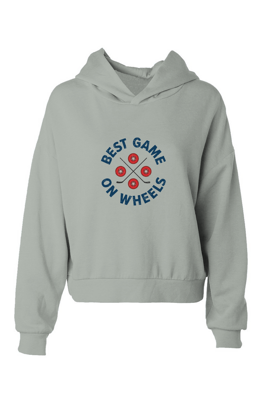 Barn Babe Wheels and Sticks Hip-Height Hoodie Sage | Barn Garb Hockey Threads