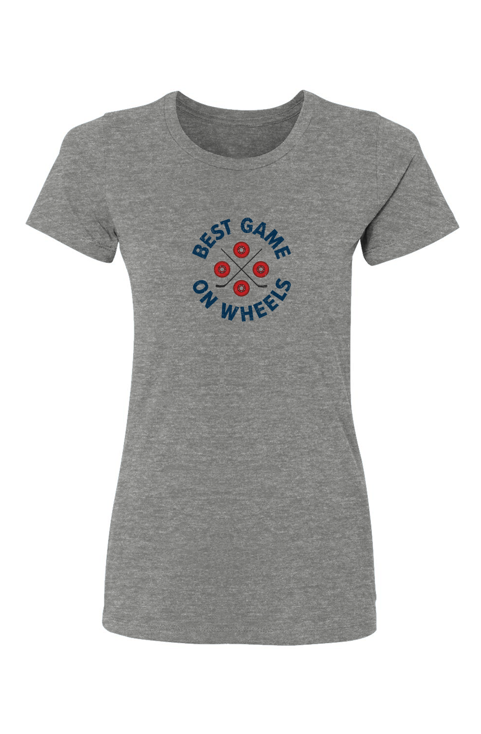 Barn Babe Wheels and Sticks Tee Grey | Barn Garb Hockey Threads