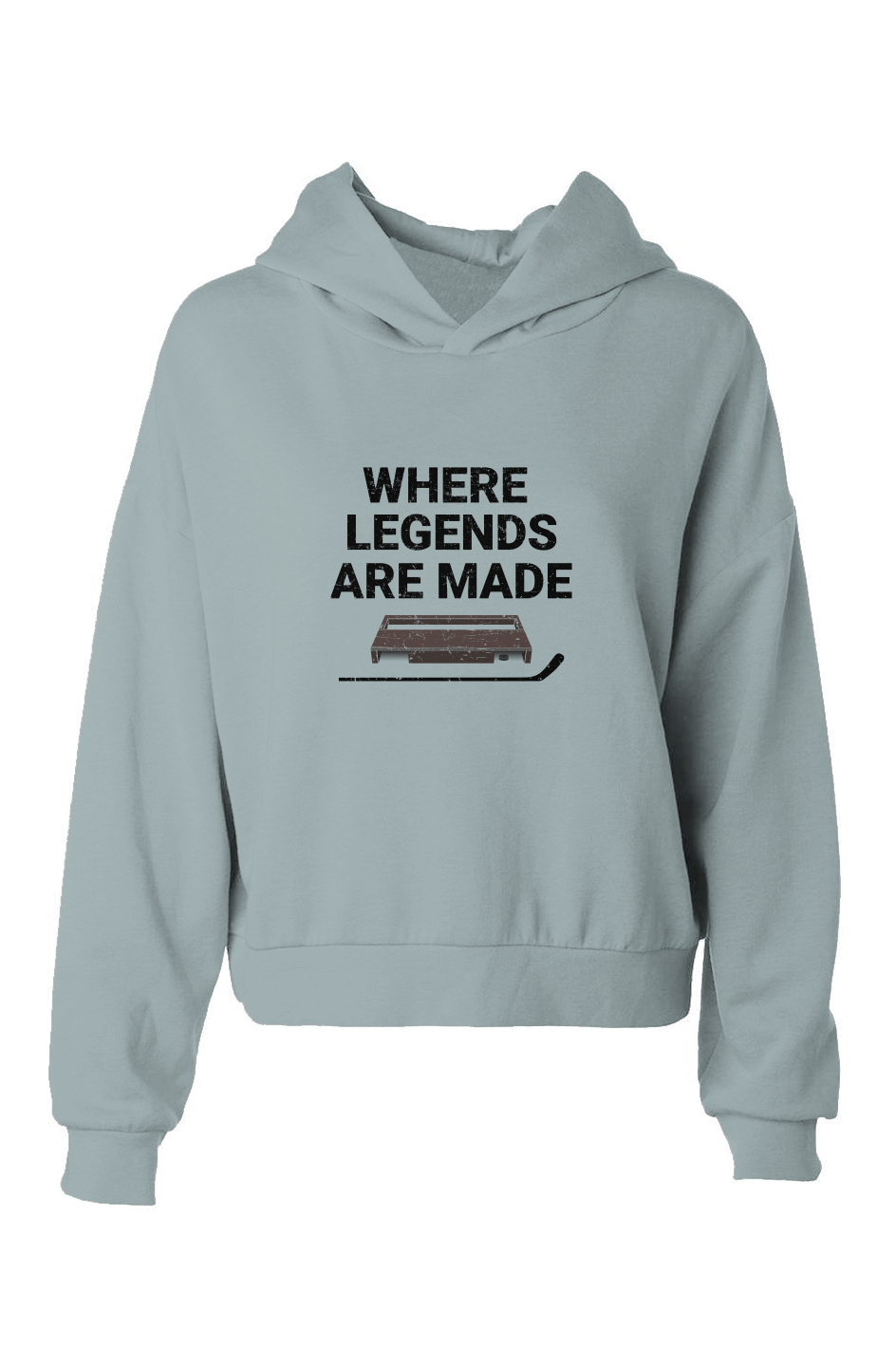 Barn Babe Where Legends Are Made Hip-Height Hoodie Blue | Barn Garb Hockey Threads
