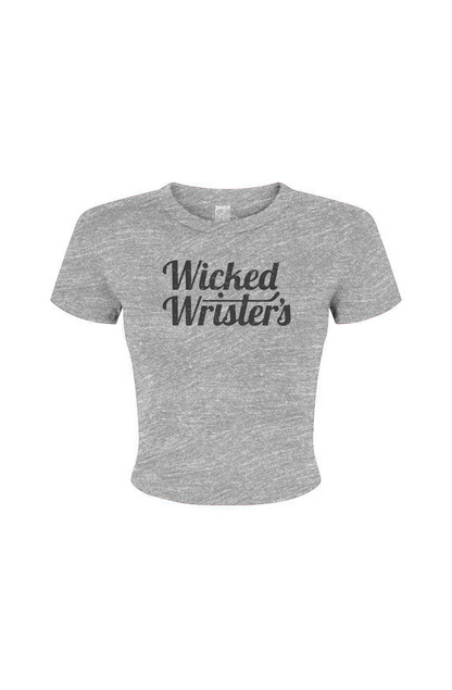 Barn Babe Wicked Wrister's Micro Rib Baby Tee Grey | Barn Garb Hockey Threads