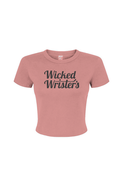 Barn Babe Wicked Wrister's Micro Rib Baby Tee Pink | Barn Garb Hockey Threads