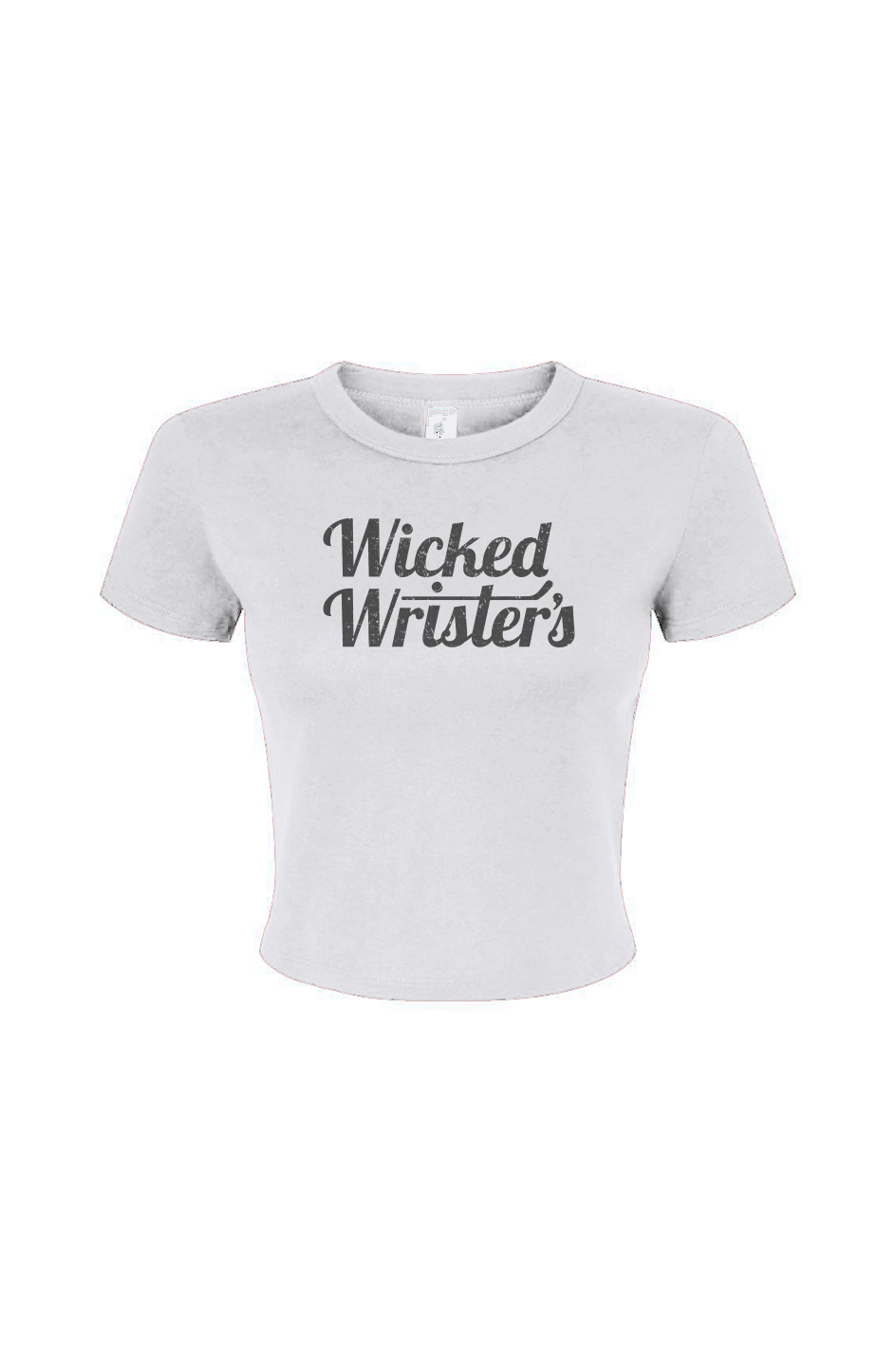 Barn Babe Wicked Wrister's Micro Rib Baby Tee White | Barn Garb Hockey Threads
