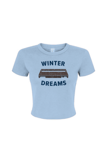 Barn Babe Winter Dreams Baby Tee Baby Blue | Barn Garb Hockey Threads