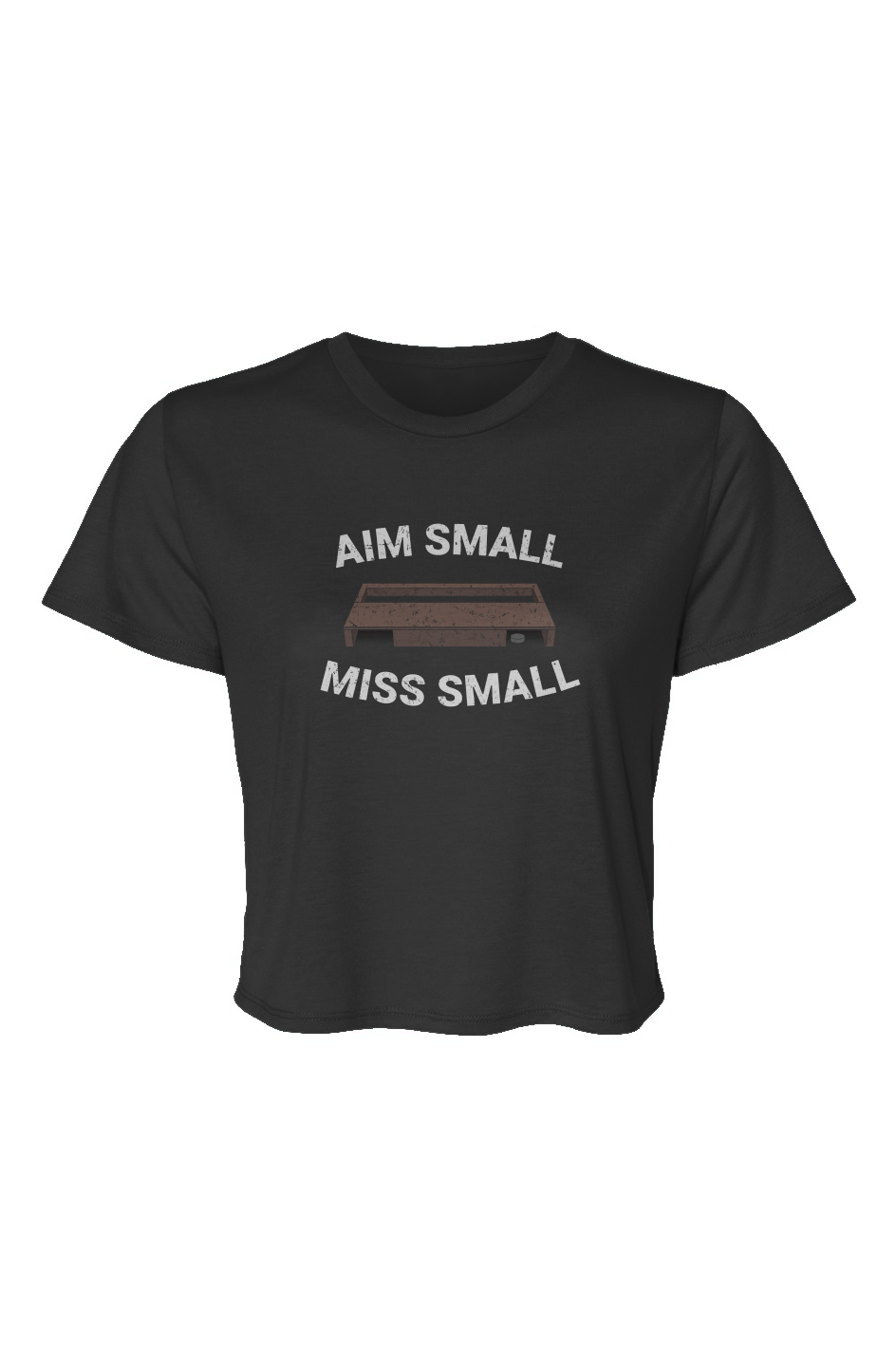 Barn Beauty Aim Small Miss Small Cropped Tee Black | Barn Garb Hockey Threads