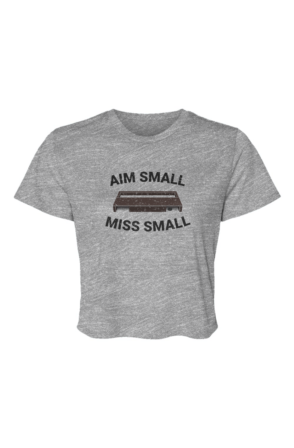 Barn Beauty Aim Small Miss Small Cropped Tee Grey | Barn Garb Hockey Threads