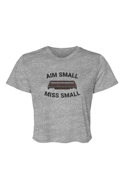 Barn Beauty Aim Small Miss Small Cropped Tee Grey | Barn Garb Hockey Threads