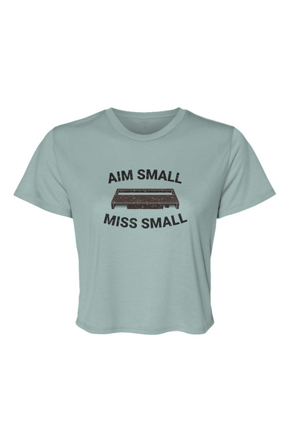 Barn Beauty Aim Small Miss Small Cropped Tee Ice Blue | Barn Garb Hockey Threads