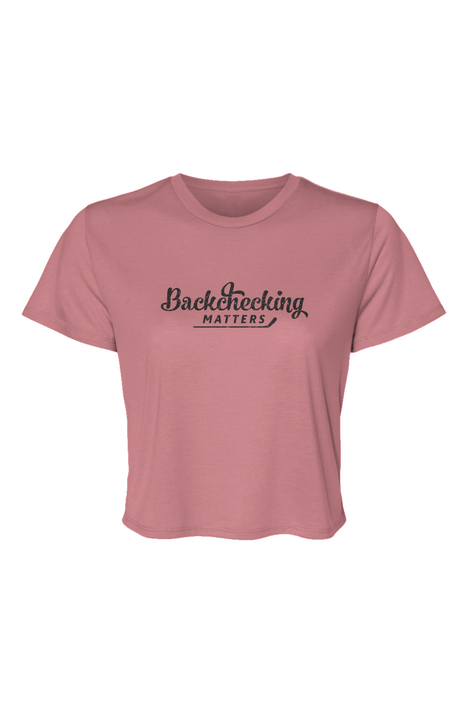 Barn Beauty Backchecking Matters Cropped Tee Mauve | Barn Garb Hockey Threads