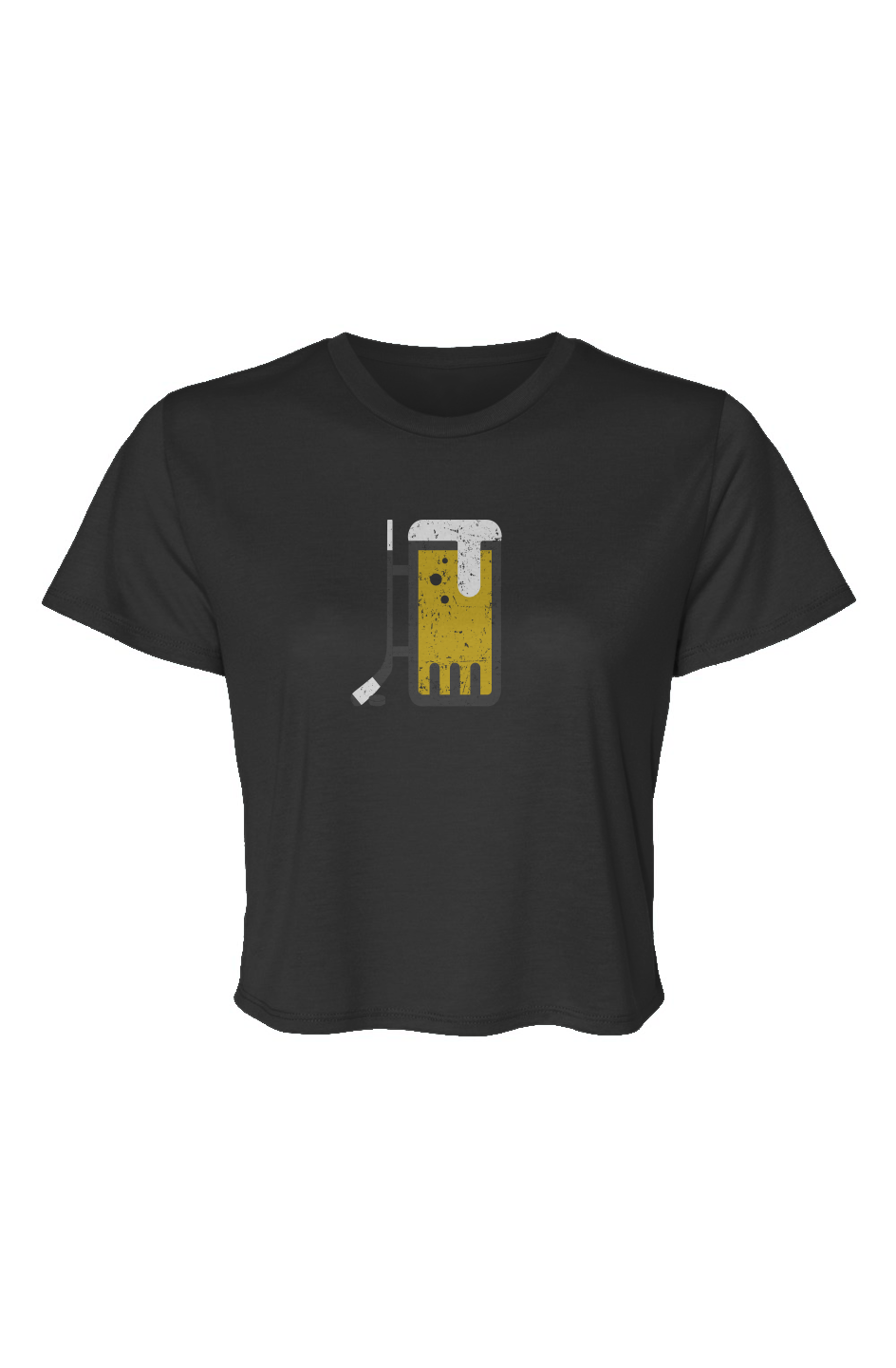 Barn Beauty Bar Down Cropped Tee Black | Barn Garb Hockey Threads