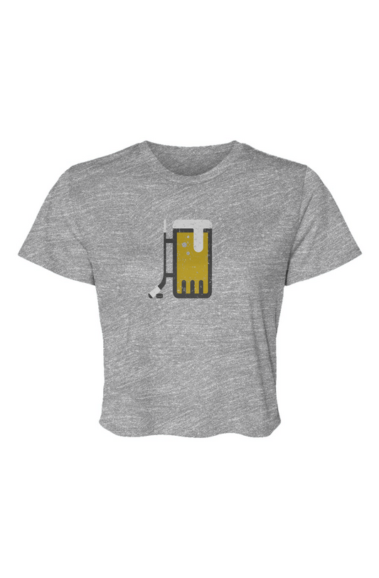 Barn Beauty Bar Down Cropped Tee Grey | Barn Garb Hockey Threads