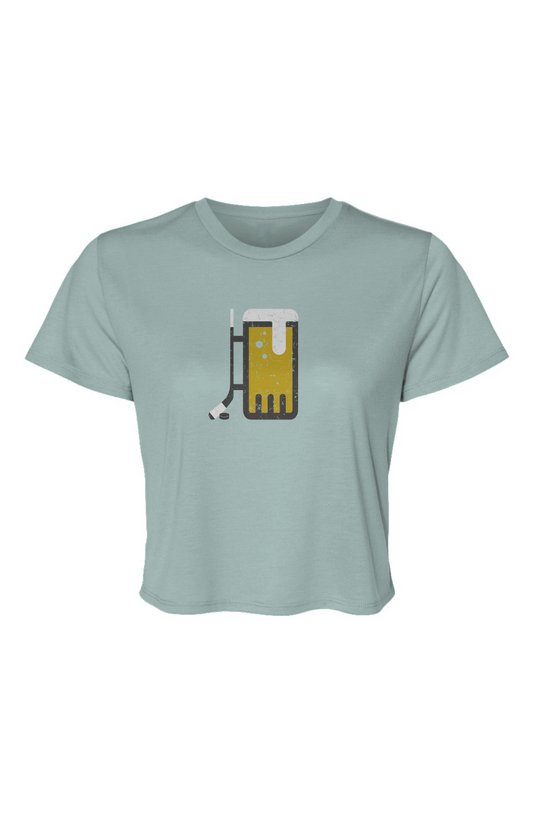 Barn Beauty Bar Down Cropped Tee Ice Blue | Barn Garb Hockey Threads