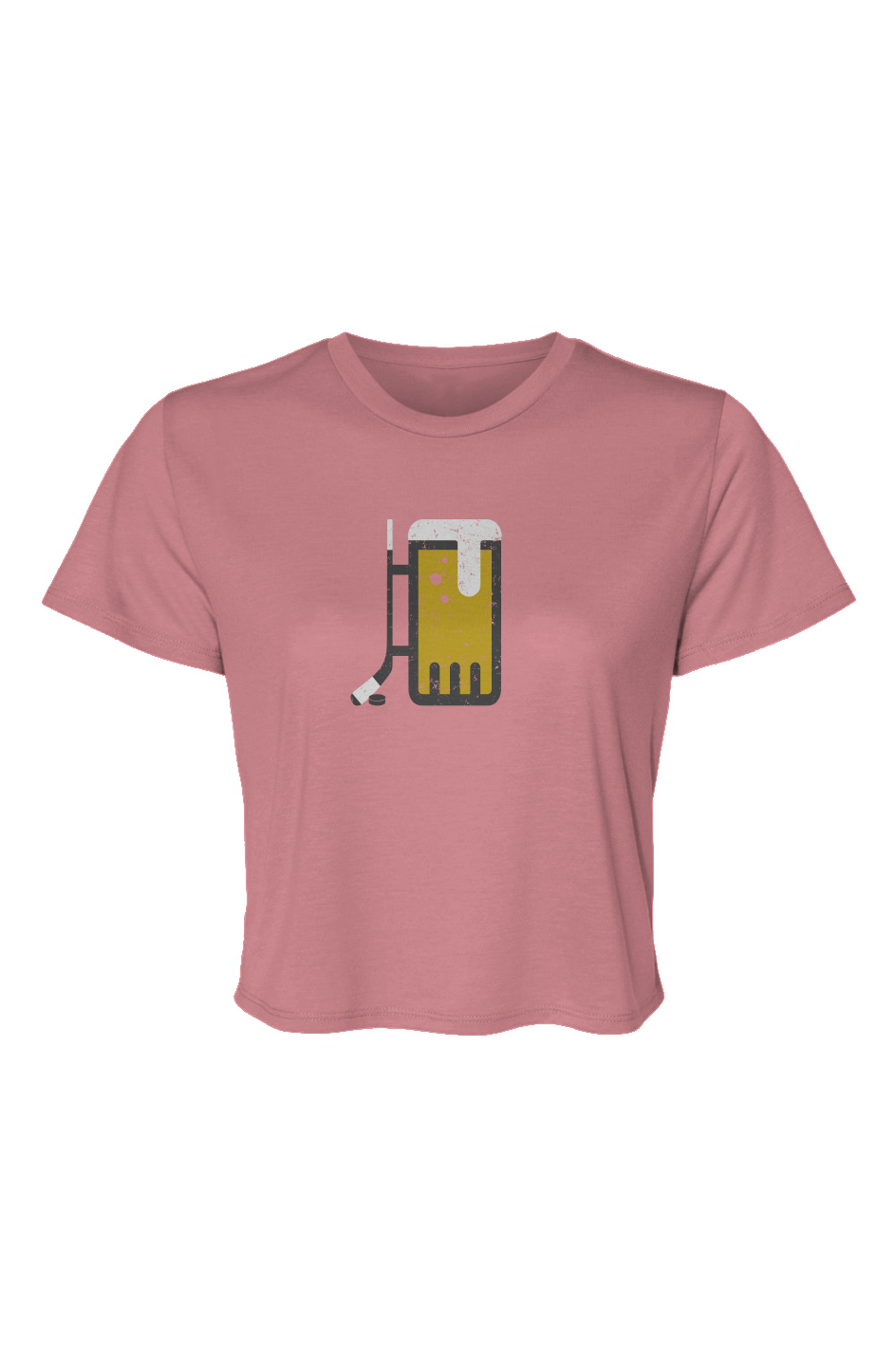 Barn Beauty Bar Down Cropped Tee Pink | Barn Garb Hockey Threads