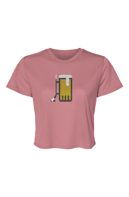 Barn Beauty Bar Down Cropped Tee Pink | Barn Garb Hockey Threads