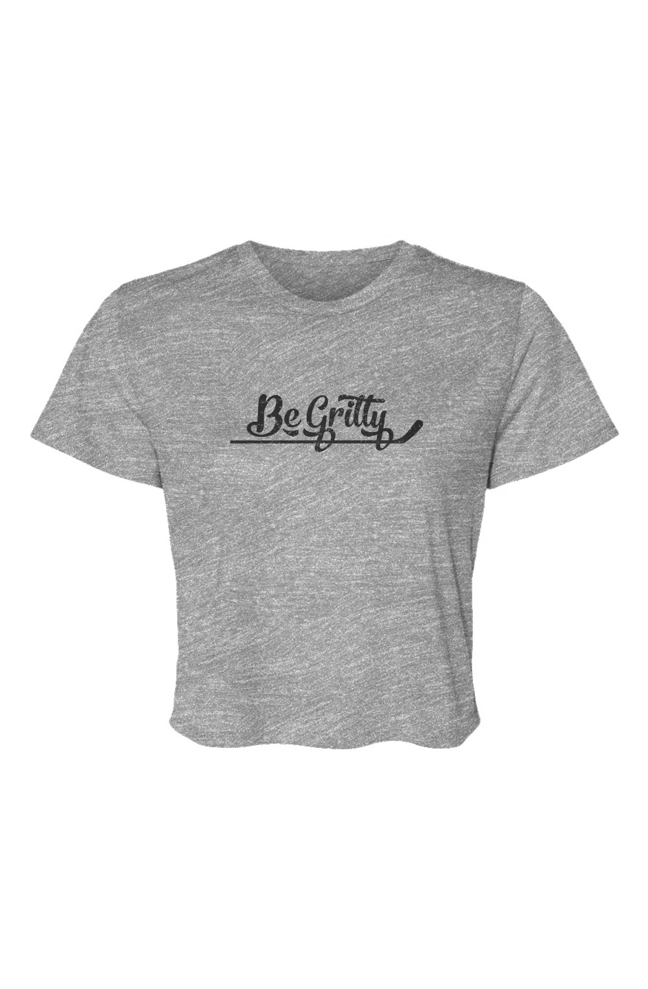 Barn Beauty Be Gritty Cropped Tee Grey | Barn Garb Hockey Threads