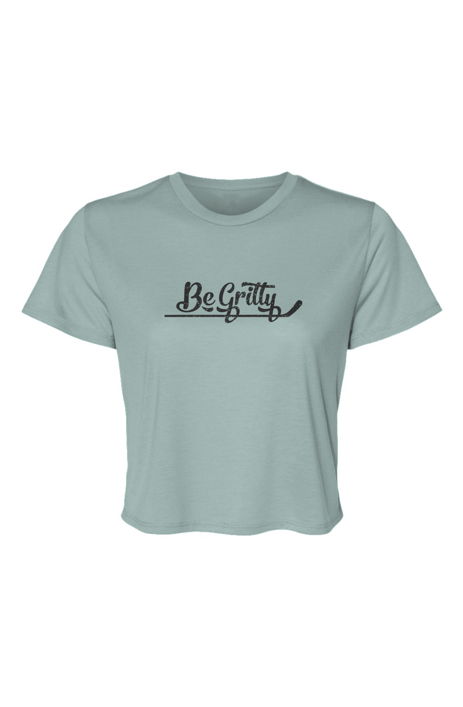 Barn Beauty Be Gritty Cropped Tee Ice Blue | Barn Garb Hockey Threads