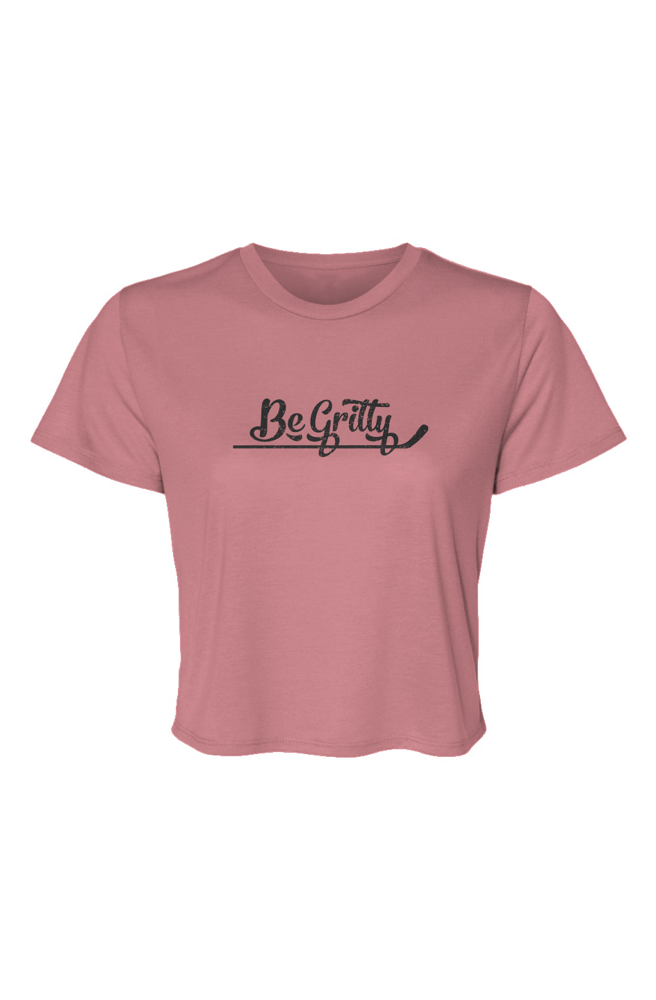 Barn Beauty Be Gritty Cropped Tee Mauve | Barn Garb Hockey Threads