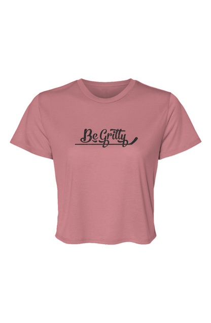 Barn Beauty Be Gritty Cropped Tee Mauve | Barn Garb Hockey Threads