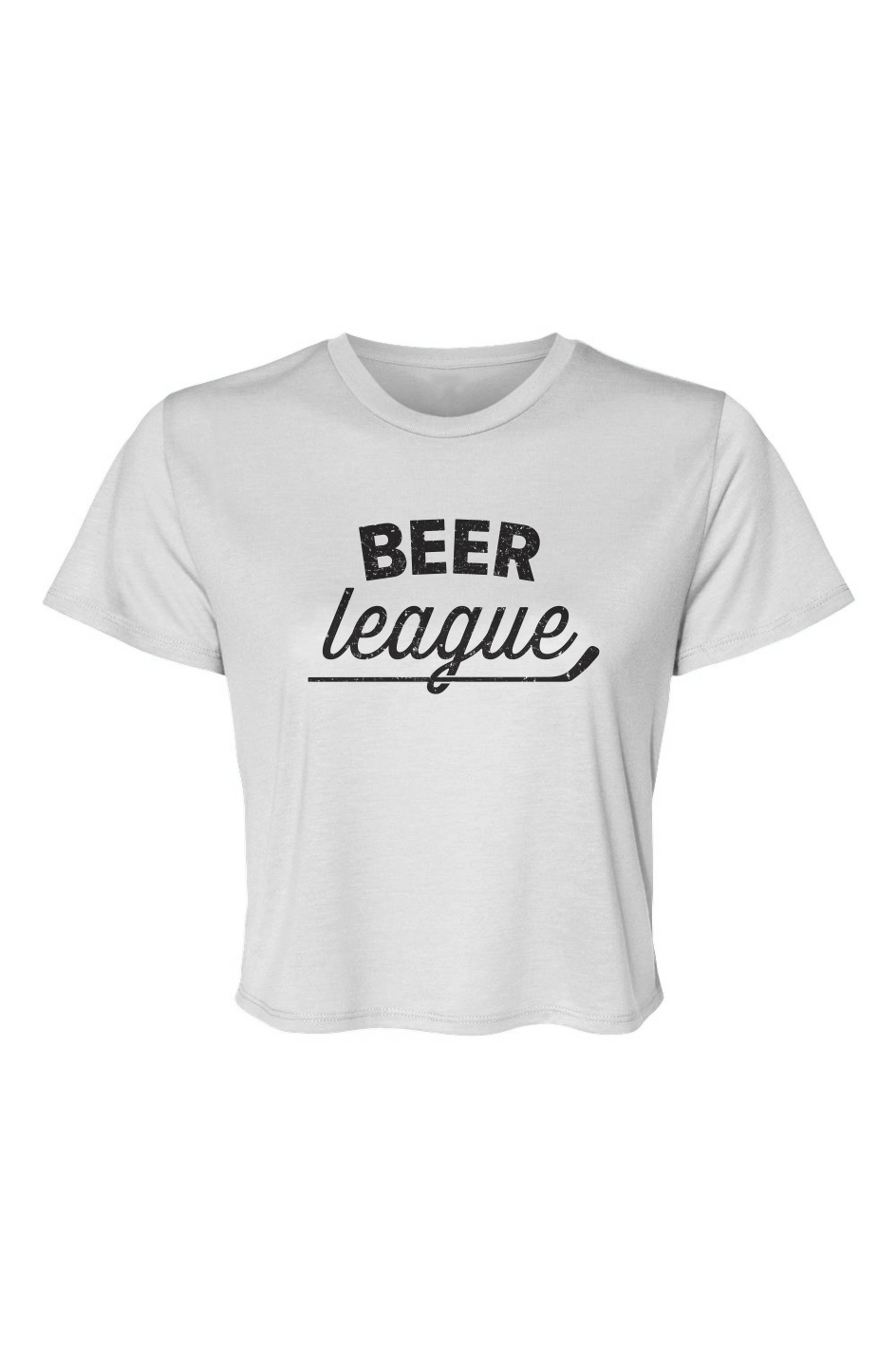 Barn Beauty Beer League Cropped Tee White | Barn Garb Hockey Threads