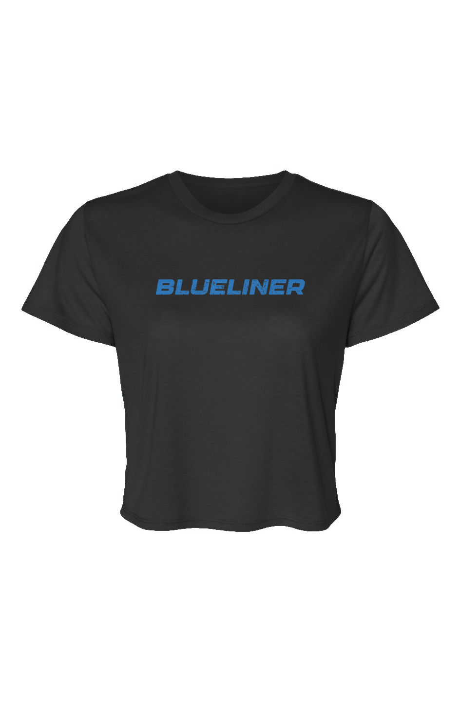 Barn Beauty Blueliner Cropped Tee Black | Barn Garb Hockey Threads