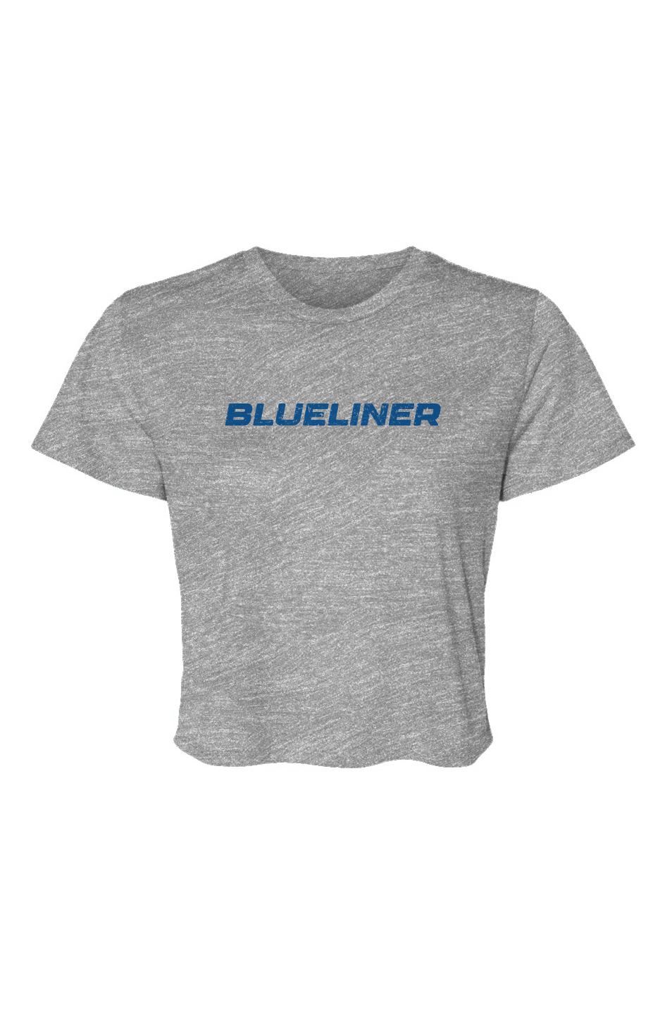 Barn Beauty Blueliner Cropped Tee Grey | Barn Garb Hockey Threads